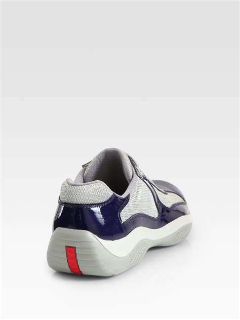 prada americas cup purple patent leather men'|prada america's cup patent sneakers.